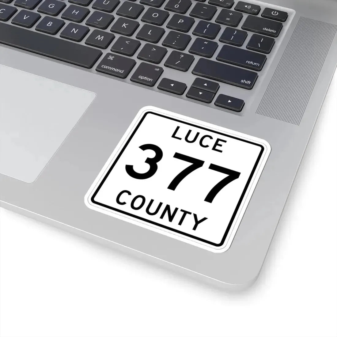 Michigan 377 Luce County (Michigan) (Road Sign) STICKER Vinyl Kiss-Cut Decal - The Sticker Space