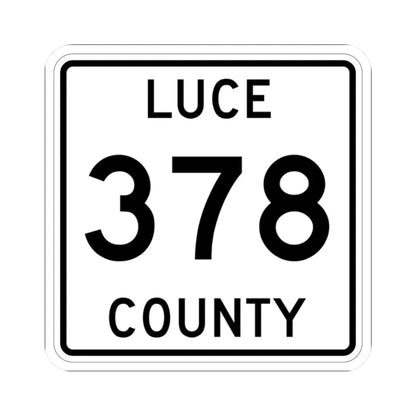 Michigan 378 Luce County (Michigan) (Road Sign) STICKER Vinyl Kiss-Cut Decal 2 Inch White - The Sticker Space
