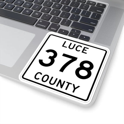 Michigan 378 Luce County (Michigan) (Road Sign) STICKER Vinyl Kiss-Cut Decal - The Sticker Space