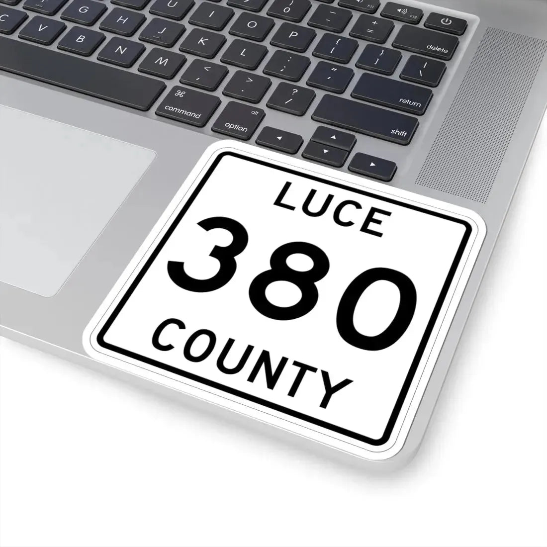 Michigan 380 Luce County (Michigan) (Road Sign) STICKER Vinyl Kiss-Cut Decal - The Sticker Space