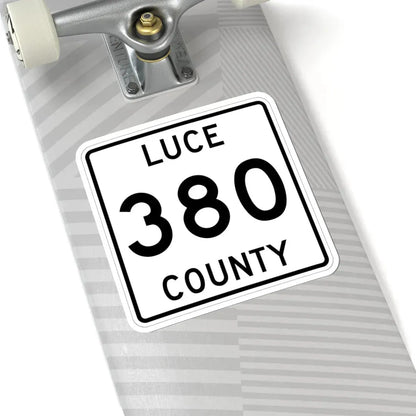 Michigan 380 Luce County (Michigan) (Road Sign) STICKER Vinyl Kiss-Cut Decal - The Sticker Space