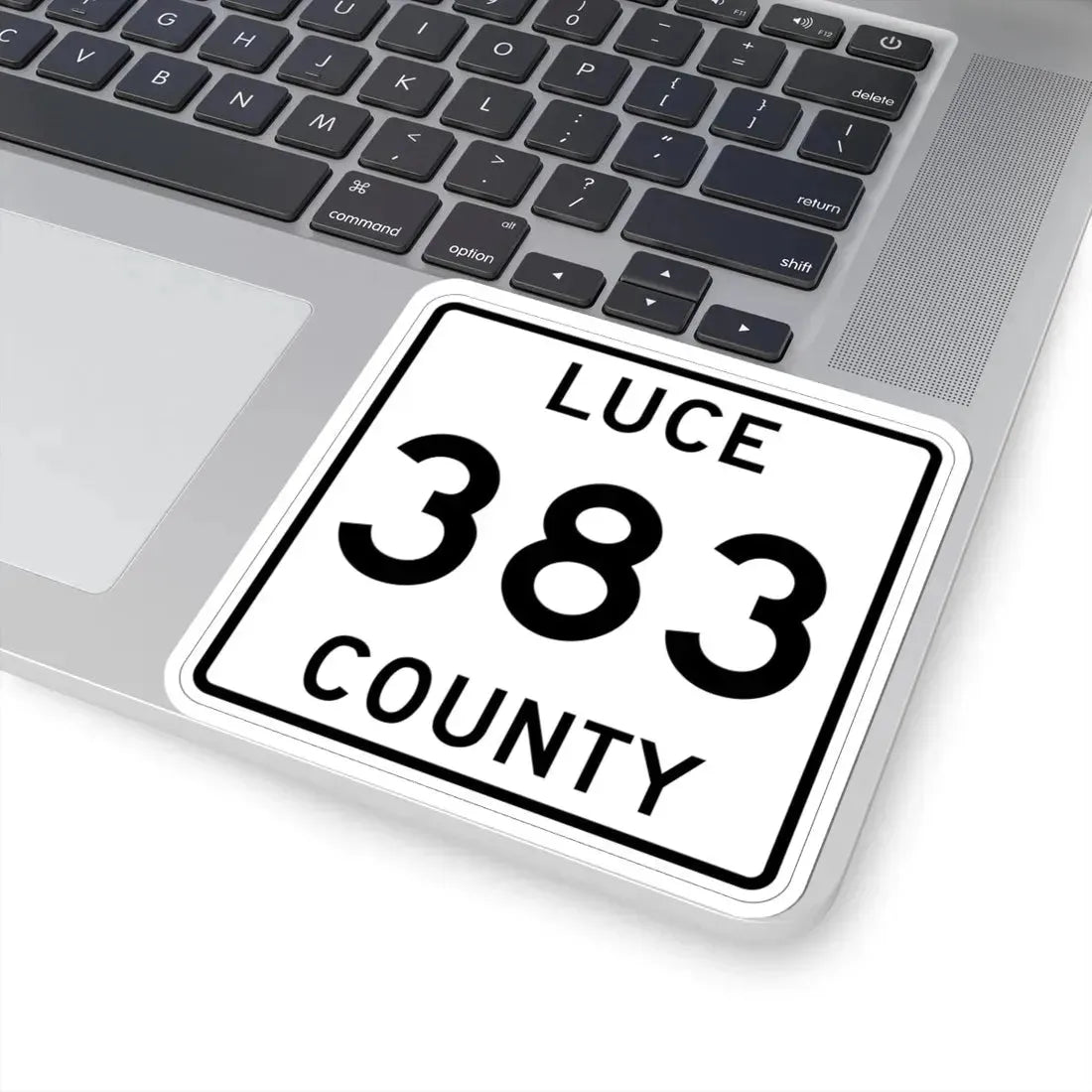 Michigan 383 Luce County (Michigan) (Road Sign) STICKER Vinyl Kiss-Cut Decal - The Sticker Space
