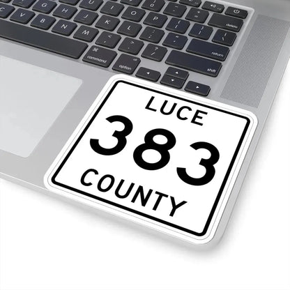 Michigan 383 Luce County (Michigan) (Road Sign) STICKER Vinyl Kiss-Cut Decal - The Sticker Space