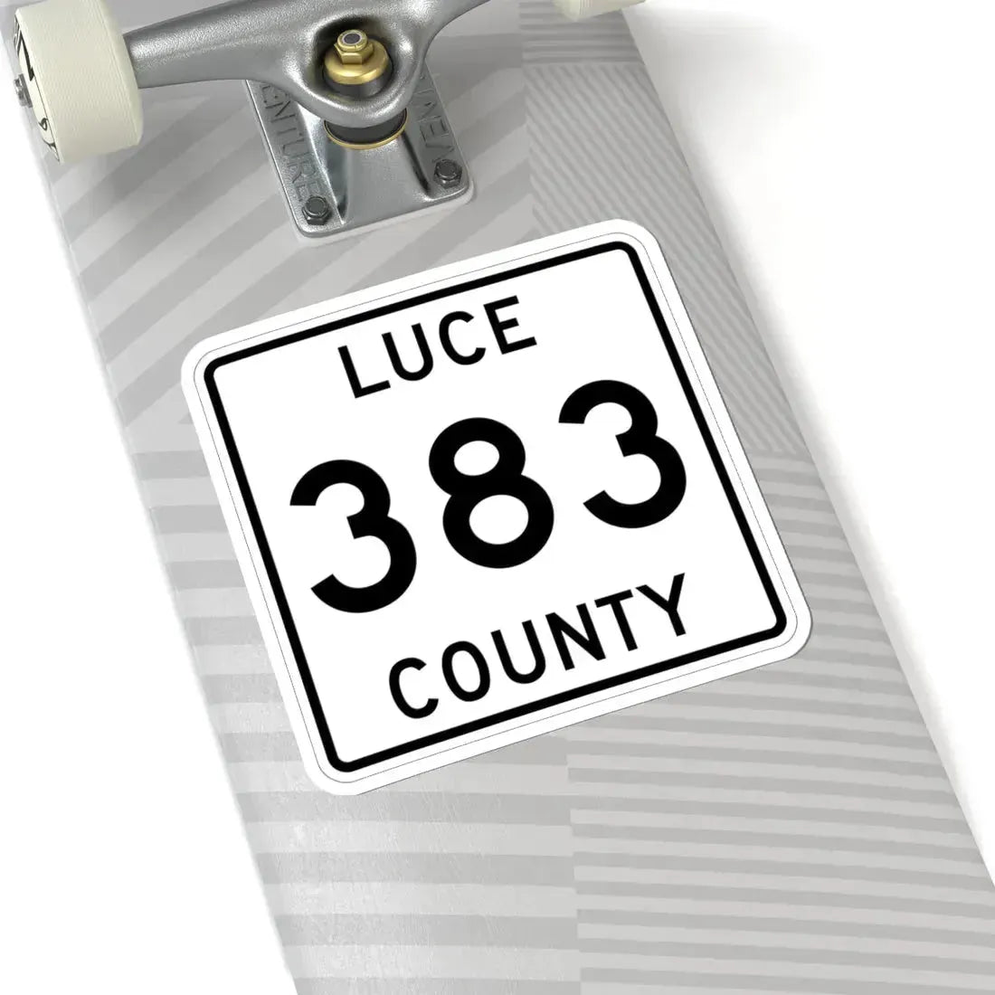 Michigan 383 Luce County (Michigan) (Road Sign) STICKER Vinyl Kiss-Cut Decal - The Sticker Space