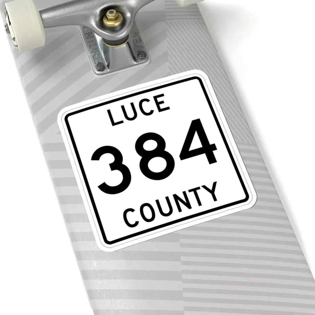 Michigan 384 Luce County (Michigan) (Road Sign) STICKER Vinyl Kiss-Cut Decal - The Sticker Space