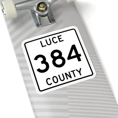 Michigan 384 Luce County (Michigan) (Road Sign) STICKER Vinyl Kiss-Cut Decal - The Sticker Space