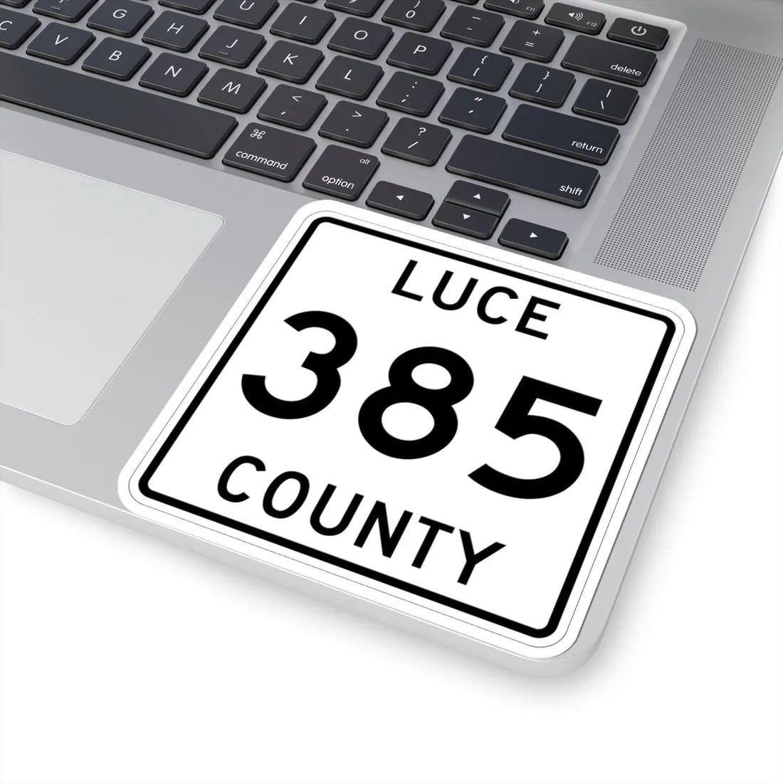 Michigan 385 Luce County (Michigan) (Road Sign) STICKER Vinyl Kiss-Cut Decal - The Sticker Space