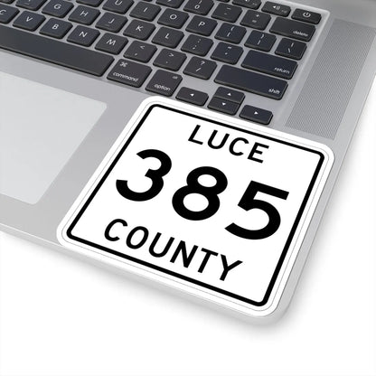 Michigan 385 Luce County (Michigan) (Road Sign) STICKER Vinyl Kiss-Cut Decal - The Sticker Space