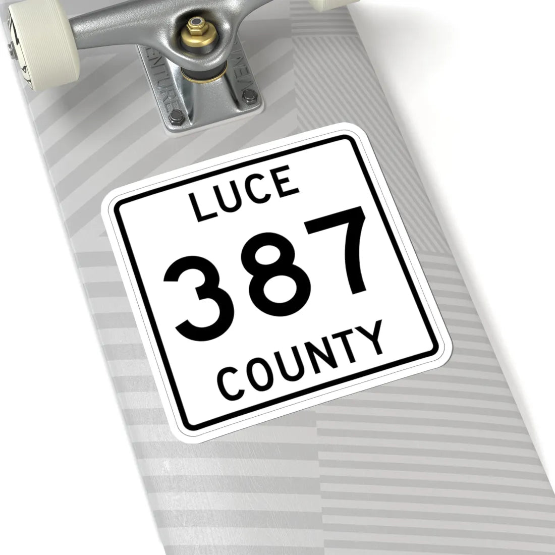 Michigan 387 Luce County (Michigan) (Road Sign) STICKER Vinyl Kiss-Cut Decal - The Sticker Space