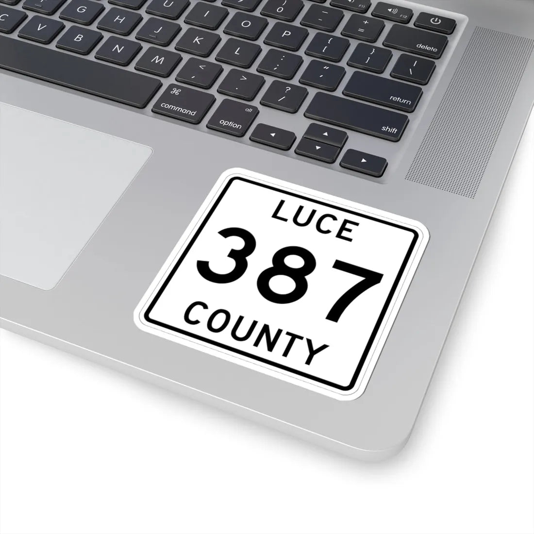 Michigan 387 Luce County (Michigan) (Road Sign) STICKER Vinyl Kiss-Cut Decal - The Sticker Space