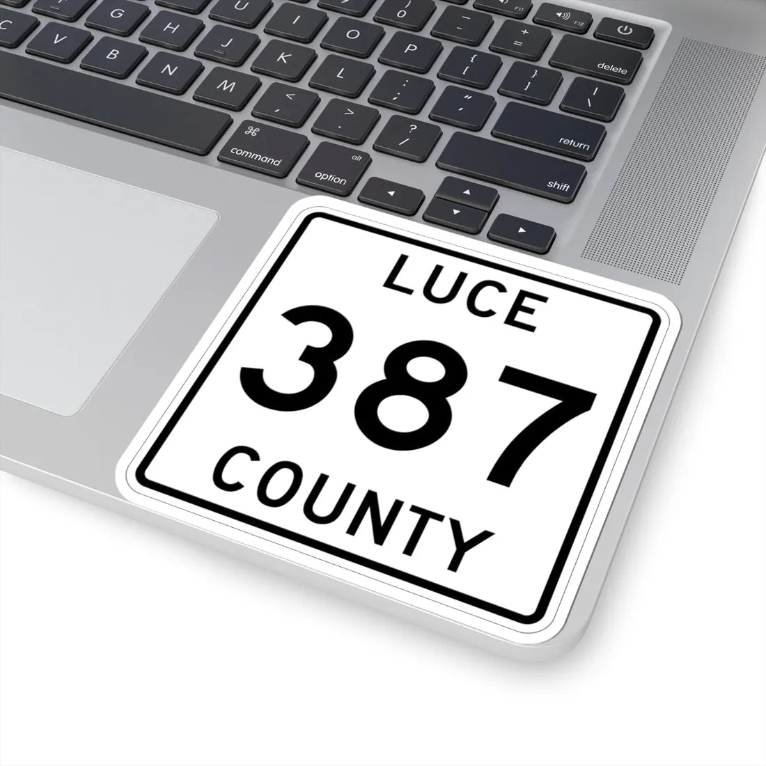 Michigan 387 Luce County (Michigan) (Road Sign) STICKER Vinyl Kiss-Cut Decal - The Sticker Space