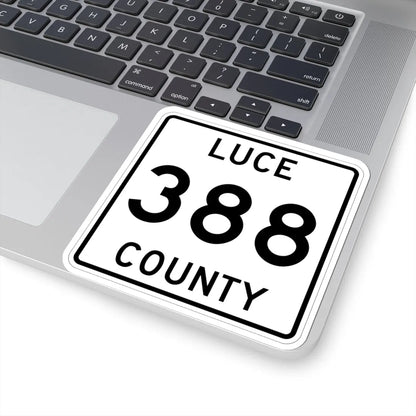 Michigan 388 Luce County (Michigan) (Road Sign) STICKER Vinyl Kiss-Cut Decal - The Sticker Space