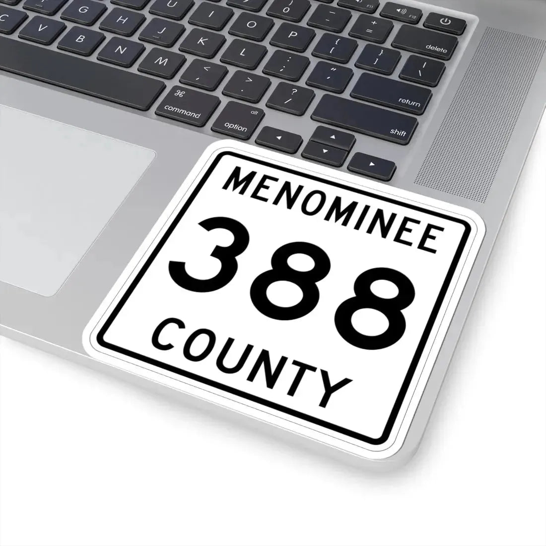 Michigan 388 Menominee County (Michigan) (Road Sign) STICKER Vinyl Kiss-Cut Decal - The Sticker Space
