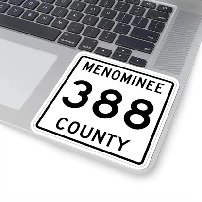 Michigan 388 Menominee County (Michigan) (Road Sign) STICKER Vinyl Kiss-Cut Decal - The Sticker Space