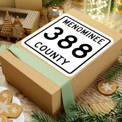 Michigan 388 Menominee County (Michigan) (Road Sign) STICKER Vinyl Kiss-Cut Decal - The Sticker Space