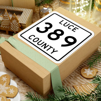 Michigan 389 Luce County (Michigan) (Road Sign) STICKER Vinyl Kiss-Cut Decal - The Sticker Space