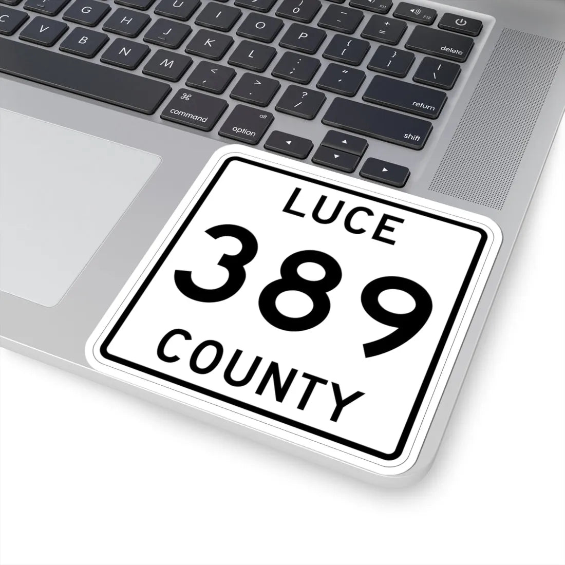Michigan 389 Luce County (Michigan) (Road Sign) STICKER Vinyl Kiss-Cut Decal - The Sticker Space