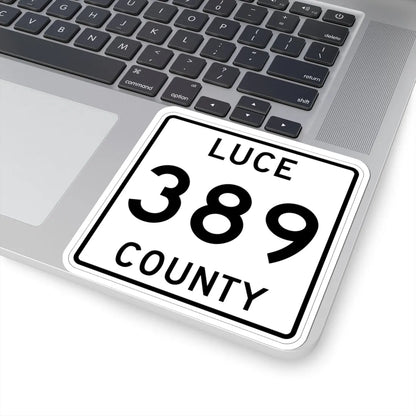Michigan 389 Luce County (Michigan) (Road Sign) STICKER Vinyl Kiss-Cut Decal - The Sticker Space