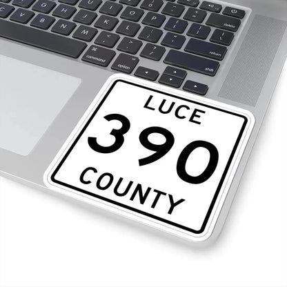 Michigan 390 Luce County (Michigan) (Road Sign) STICKER Vinyl Kiss-Cut Decal - The Sticker Space
