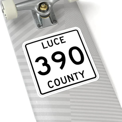 Michigan 390 Luce County (Michigan) (Road Sign) STICKER Vinyl Kiss-Cut Decal - The Sticker Space