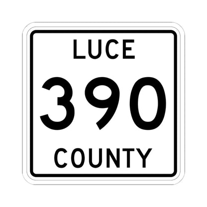 Michigan 390 Luce County (Michigan) (Road Sign) STICKER Vinyl Kiss-Cut Decal - The Sticker Space