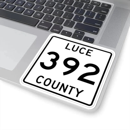 Michigan 392 Luce County (Michigan) (Road Sign) STICKER Vinyl Kiss-Cut Decal - The Sticker Space