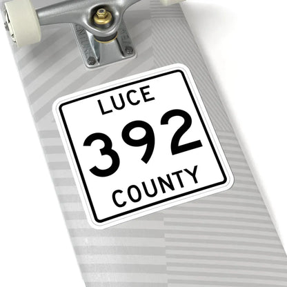 Michigan 392 Luce County (Michigan) (Road Sign) STICKER Vinyl Kiss-Cut Decal - The Sticker Space