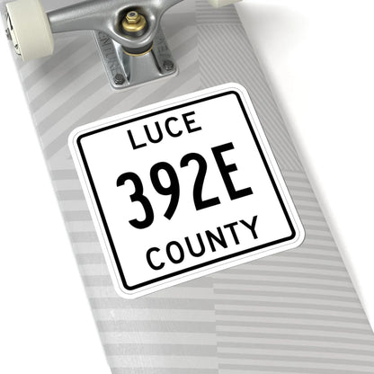 Michigan 392E Luce County (Michigan) (Road Sign) STICKER Vinyl Kiss-Cut Decal - The Sticker Space