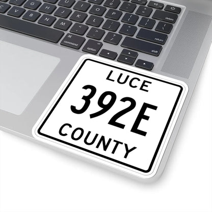 Michigan 392E Luce County (Michigan) (Road Sign) STICKER Vinyl Kiss-Cut Decal - The Sticker Space