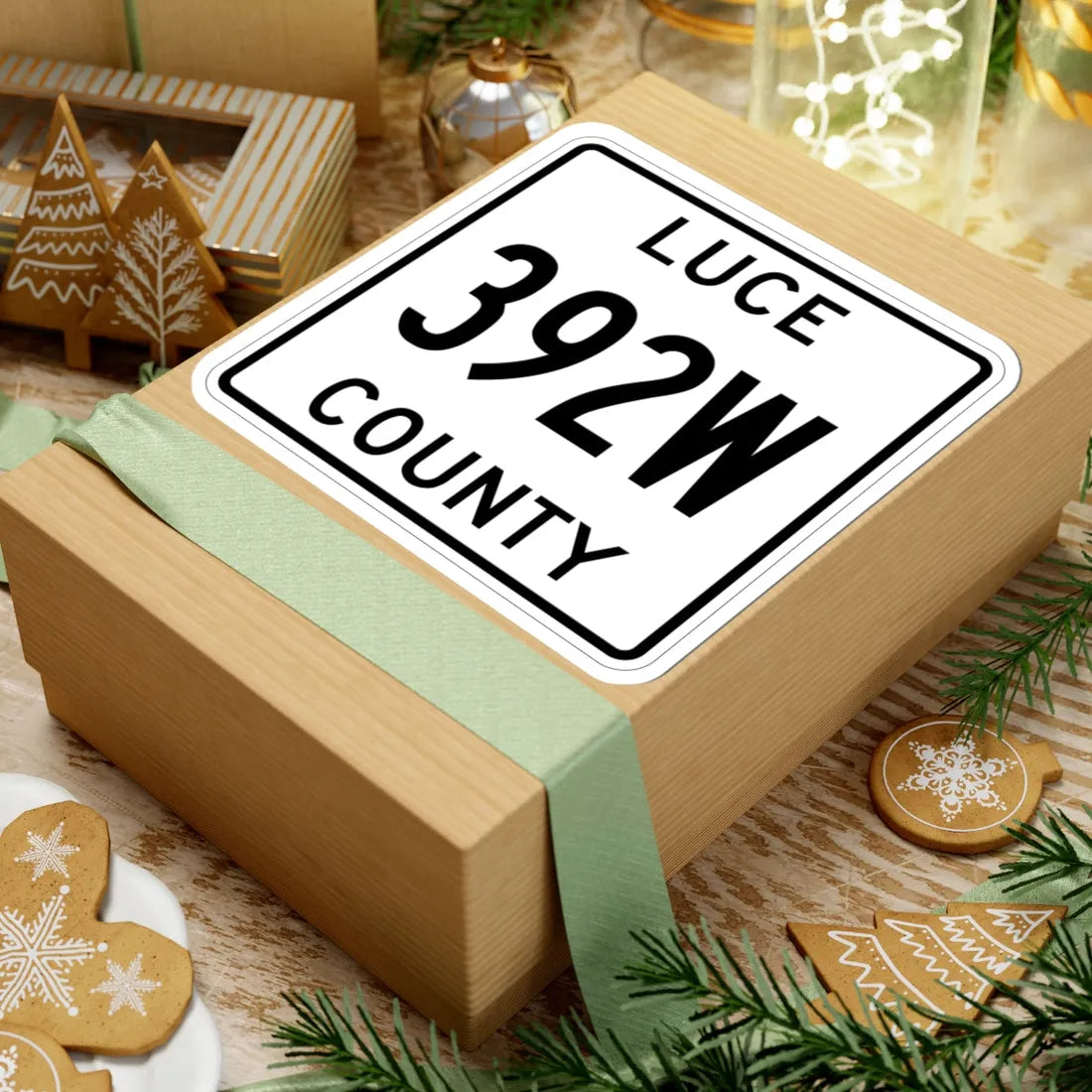 Michigan 392W Luce County (Michigan) (Road Sign) STICKER Vinyl Kiss-Cut Decal - The Sticker Space