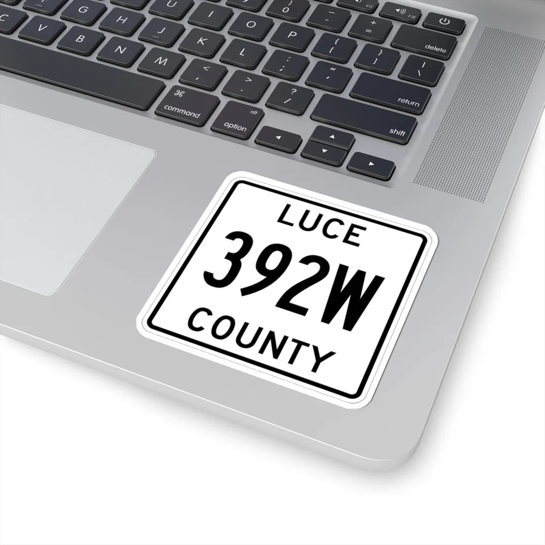 Michigan 392W Luce County (Michigan) (Road Sign) STICKER Vinyl Kiss-Cut Decal - The Sticker Space