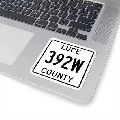 Michigan 392W Luce County (Michigan) (Road Sign) STICKER Vinyl Kiss-Cut Decal - The Sticker Space