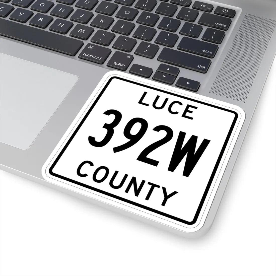 Michigan 392W Luce County (Michigan) (Road Sign) STICKER Vinyl Kiss-Cut Decal - The Sticker Space