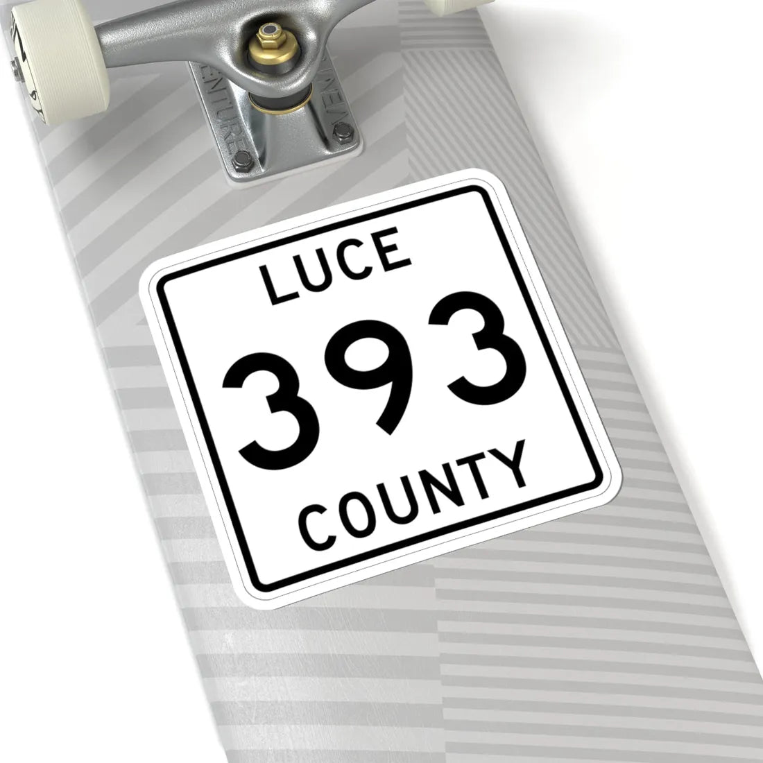 Michigan 393 Luce County (Michigan) (Road Sign) STICKER Vinyl Kiss-Cut Decal - The Sticker Space