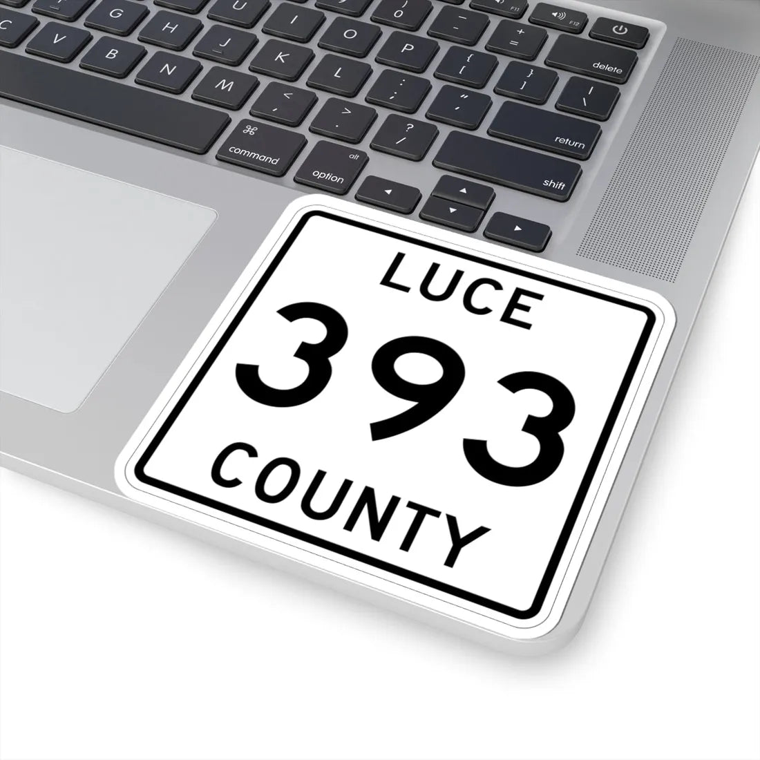 Michigan 393 Luce County (Michigan) (Road Sign) STICKER Vinyl Kiss-Cut Decal - The Sticker Space