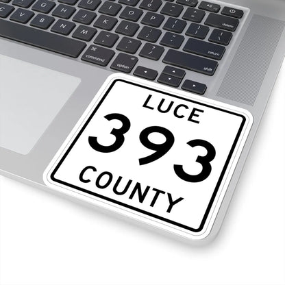 Michigan 393 Luce County (Michigan) (Road Sign) STICKER Vinyl Kiss-Cut Decal - The Sticker Space