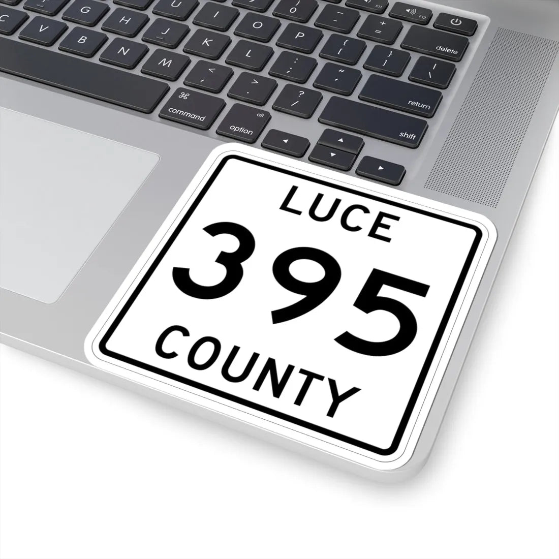 Michigan 395 Luce County (Michigan) (Road Sign) STICKER Vinyl Kiss-Cut Decal - The Sticker Space