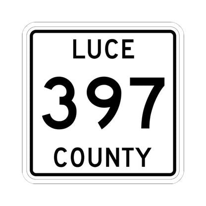 Michigan 397 Luce County (Michigan) (Road Sign) STICKER Vinyl Kiss-Cut Decal 6 Inch White - The Sticker Space