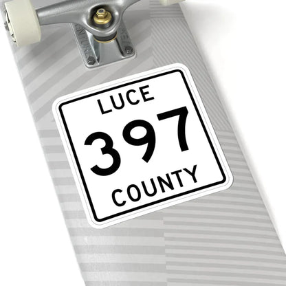 Michigan 397 Luce County (Michigan) (Road Sign) STICKER Vinyl Kiss-Cut Decal - The Sticker Space