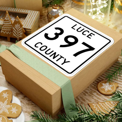 Michigan 397 Luce County (Michigan) (Road Sign) STICKER Vinyl Kiss-Cut Decal - The Sticker Space