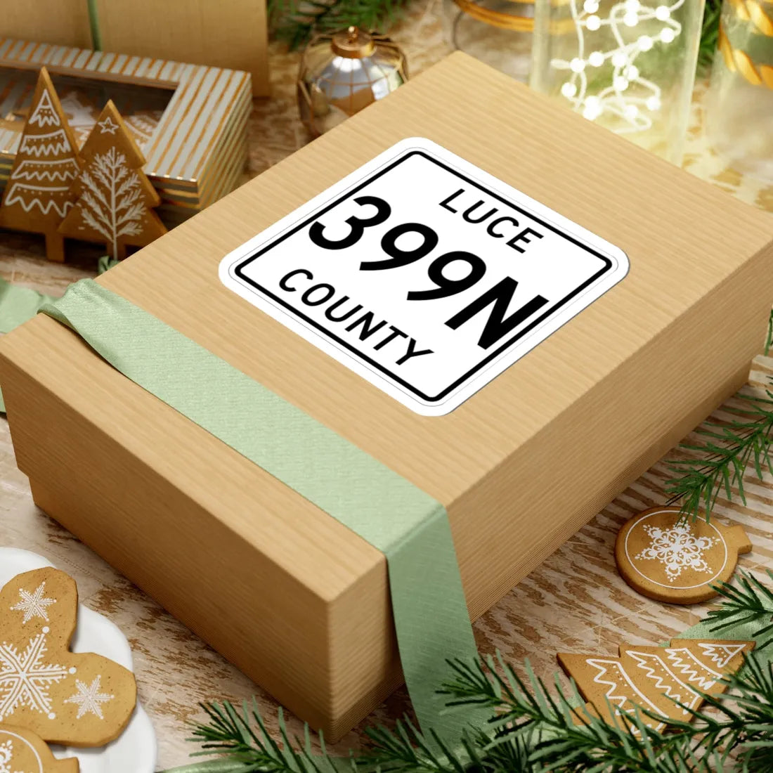 Michigan 399N Luce County (Michigan) (Road Sign) STICKER Vinyl Kiss-Cut Decal - The Sticker Space