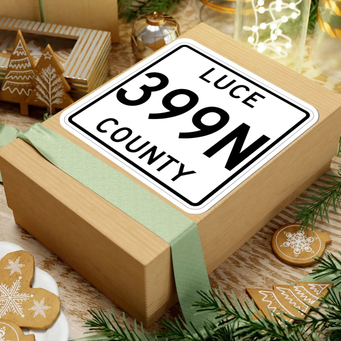 Michigan 399N Luce County (Michigan) (Road Sign) STICKER Vinyl Kiss-Cut Decal - The Sticker Space