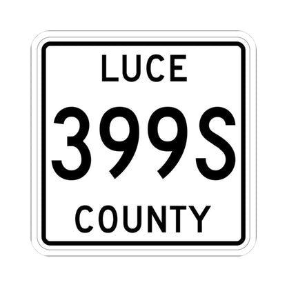 Michigan 399S Luce County (Michigan) (Road Sign) STICKER Vinyl Kiss-Cut Decal 3 Inch White - The Sticker Space