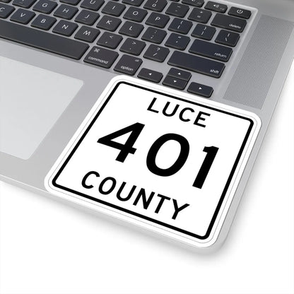 Michigan 401 Luce County (Michigan) (Road Sign) STICKER Vinyl Kiss-Cut Decal - The Sticker Space