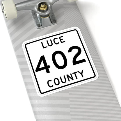 Michigan 402 Luce County (Michigan) (Road Sign) STICKER Vinyl Kiss-Cut Decal - The Sticker Space
