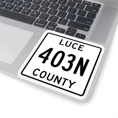 Michigan 403N Luce County (Michigan) (Road Sign) STICKER Vinyl Kiss-Cut Decal - The Sticker Space