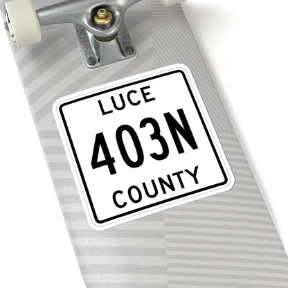 Michigan 403N Luce County (Michigan) (Road Sign) STICKER Vinyl Kiss-Cut Decal - The Sticker Space