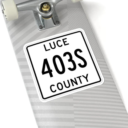 Michigan 403S Luce County (Michigan) (Road Sign) STICKER Vinyl Kiss-Cut Decal - The Sticker Space