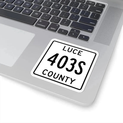 Michigan 403S Luce County (Michigan) (Road Sign) STICKER Vinyl Kiss-Cut Decal - The Sticker Space