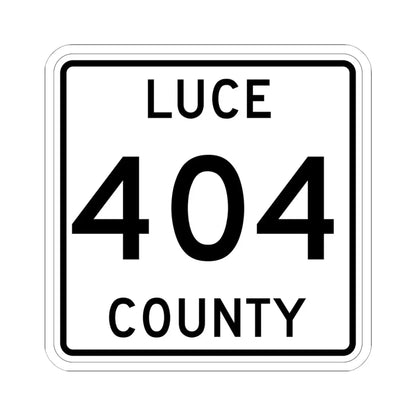 Michigan 404 Luce County (Michigan) (Road Sign) STICKER Vinyl Kiss-Cut Decal 6 Inch White - The Sticker Space